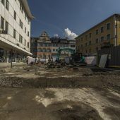 Die Innenstadt als Baustelle: In Bregenz sind die Bagger aufgefahren. »a9