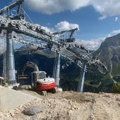 Seilbahnbau im Hochgebirge