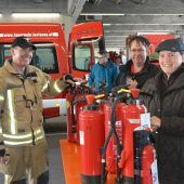 Feuerlöscher auf dem Prüfstand