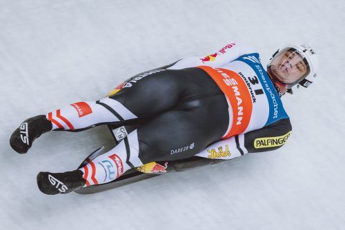 Jonas Müller muss im internen Kampf um ein Olympiaticket den Turbo zünden. In der Saison 2019/20 feierte der Bludenzer in Igls seinen ersten Weltcupsieg im Einsitzer. gepa