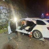 Gegen Mauer geprallt