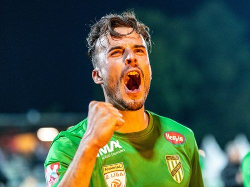 Endlich geht es los: Austria Lustenaus Tormaschine Harus Tabakovic und Co. starten heute die Frühjahrssaison mit dem Heimspiel gegen Lafnitz. gepa