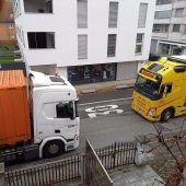 Ärger um Lkw im Stadtzentrum