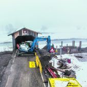 Baustart bei der Senderbrücke
