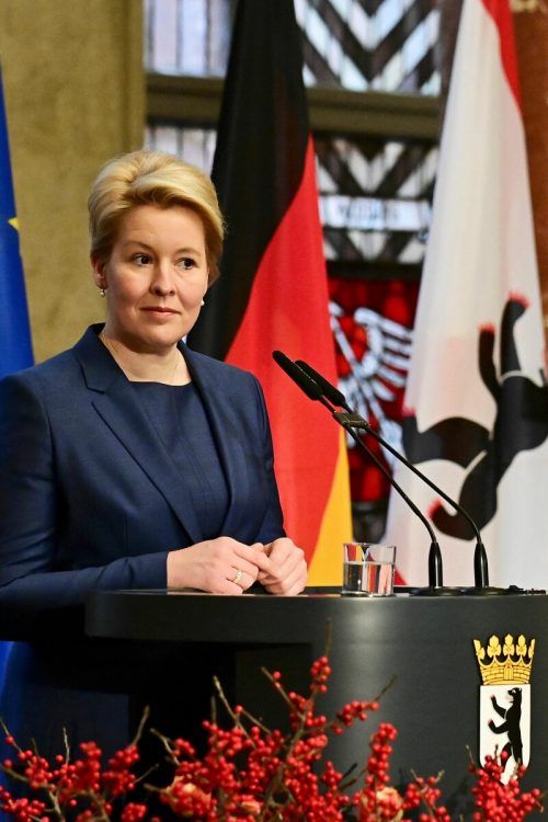 Giffey steht in Berlin an der Spitze einer Dreierkoalition.  AFP