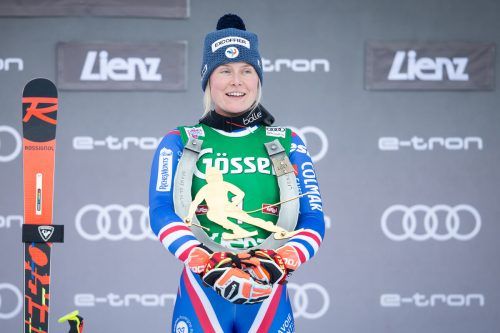 Ihren 15. Weltcupsieg heimste die Französin Tessa Worley beim Riesentorlauf in der Dolomitenstadt ein. GEPA