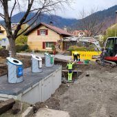 Moderne Abfallsammelstelle