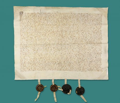 Dank der Bemühungen Müllers ist der Feldkircher Freiheitsbrief nun wieder in Feldkirch.  Stadtarchiv