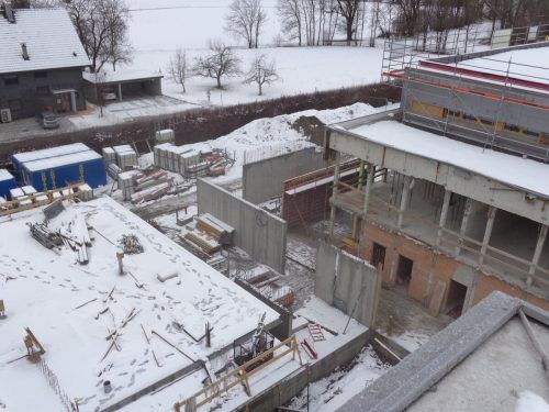 Bis Ende Februar soll der Rohbau des neuen Trakts fertiggestellt werden. Mäser