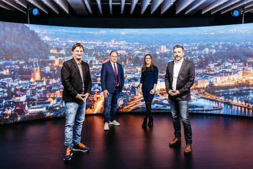 Das Vorarlberg LIVE-Moderatorenteam: (v.l.) Marc Springer, Gerold Riedmann, Birgit Entner-Gerhold und Pascal Pletsch. Sams