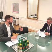 Simon Tschann auf Kurzbesuch in Wien