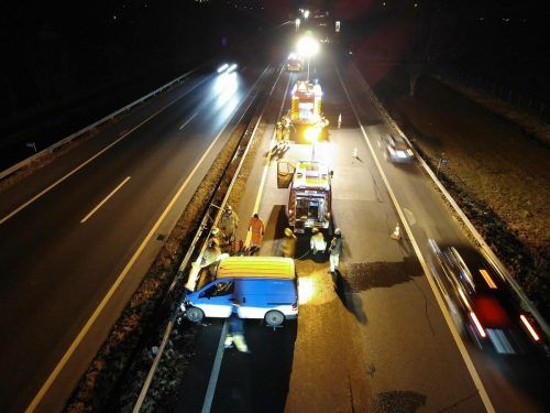 Die Autobahn war nur erschwert passierbar und musste für kurze Zeit sogar total gesperrt werden. Shourot