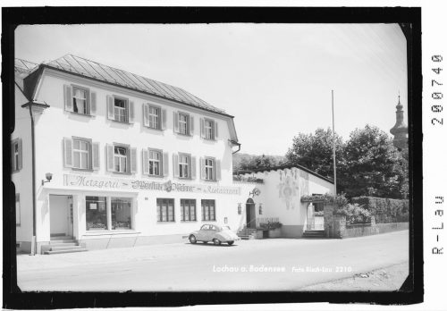 Die Metzgerei und Weinstube Messmer im Jahr 1954.