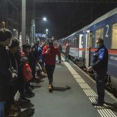Zug um Zug Migranten an der Grenze