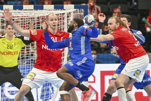 Dika Mem erzielte die letzten beidenTore beim 30:29-Sieg von Frankreich. APA