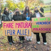 Protest gegen mündliche Matura