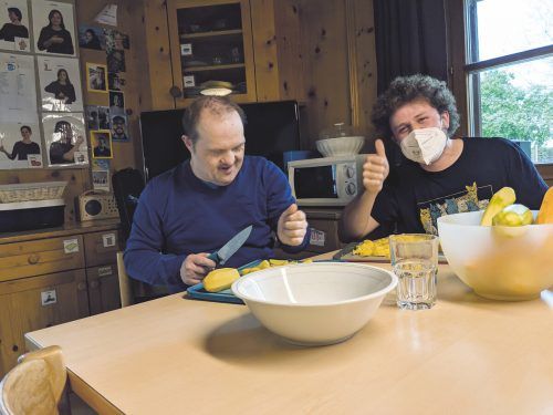 Gabriel Gächter hat viel Spaß an der Arbeit in der Lebenshilfe. Caritas