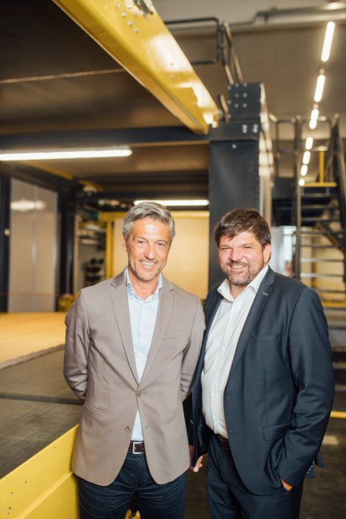 Ganahl-CEO Hubert Marte und Werksleiter Stephan Kaar. VN/Sams
