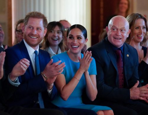 Ross Kemp (rechts) mit Prinz Harry und Meghan.  reuters