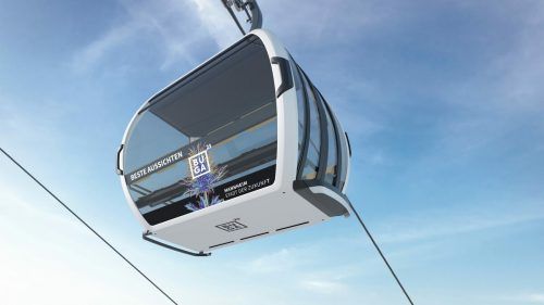 64 Kabinen mit bester Aussicht hat die BUGA-Bahn von Doppelmayr. Fa