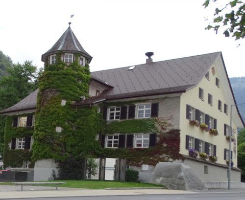 Auch die Stadt Hohenems geht mit gutem Beispiel voran, wie die Begrünung des Rathauses zeigt.  Stadt