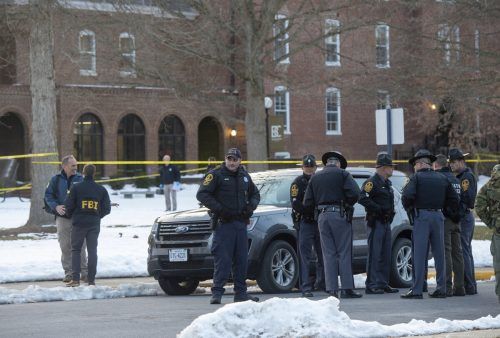 Bei dem Vorfall auf dem Campus sind zwei Polizisten ums Leben gekommen.  AP