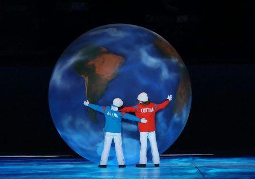 Bei den Abschlussfeierlichkeiten der Olympischen Spiele 2022 in Peking wurde schon auf die nächsten Spiele gedeutet. Mailand und Cortina empfangen 2026 die Welt des Sports. reuters