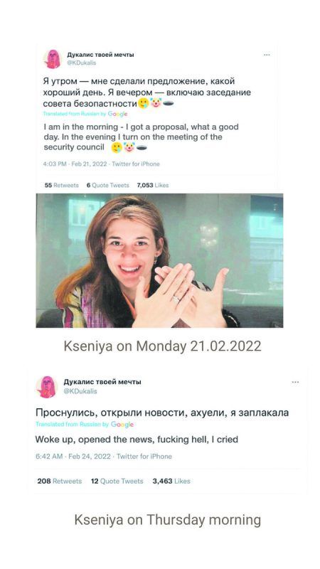 Bloggerin Ksenya Dukalis: Zuerst Heiratsantrag, dann Krieg.