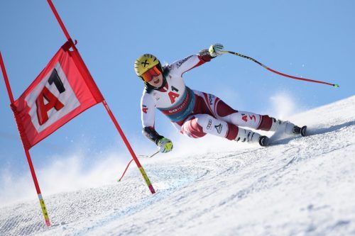 Das Training mit dem ÖSV-Team in Saalbach verlief für Nina Ortlieb nach Wunsch. Heute gibt sie in Crans Montana mit der Startnummer 31 ihr Weltcup-Comeback. gepa