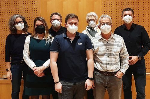 Der Vorstand vom Chor Joy mit Stadtrat Markus Klien (rechts). 