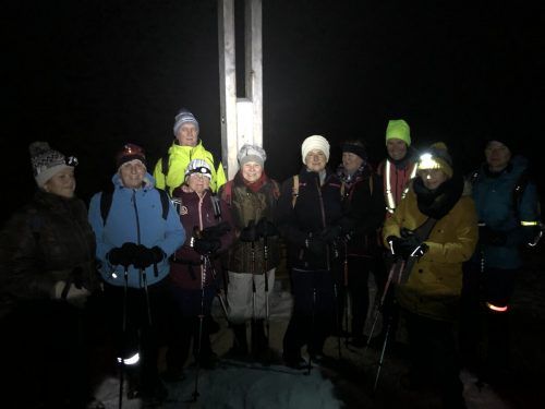 Die Schwarzacher Kneippianer machten eine Vollmondwanderung auf dem Bödele. KAC