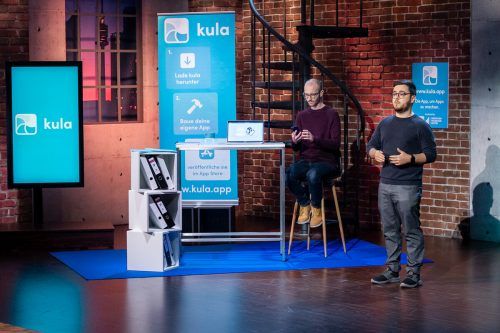 Die zwei Gründer konnten die Investoren von ihrer App überzeugen.  PULS 4/Gerry Frank