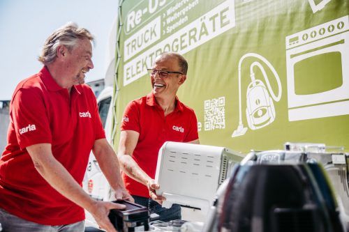 Der Re-Use-Truck macht am heutigen Samstag vor dem Dornbirner Rathaus Station. Stadt