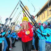 Das Strahlen der Olympiasiegerin