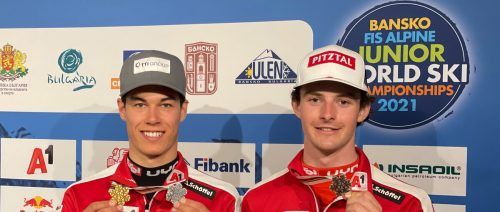 Gold im Riesentorlauf, Silber im Super-G: Lukas Feurstein räumte in Bansko ab. ÖSV