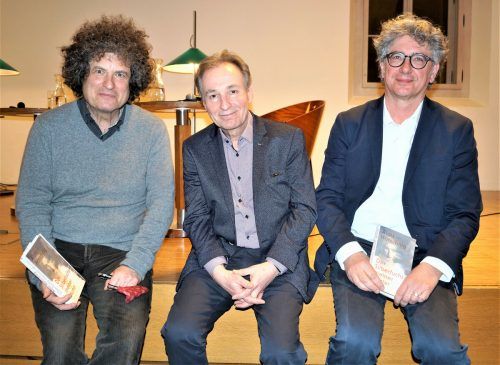 Hanno Loewy (v.l.), Alois Hotschnig und Jürgen Thaler. YAS (5)
