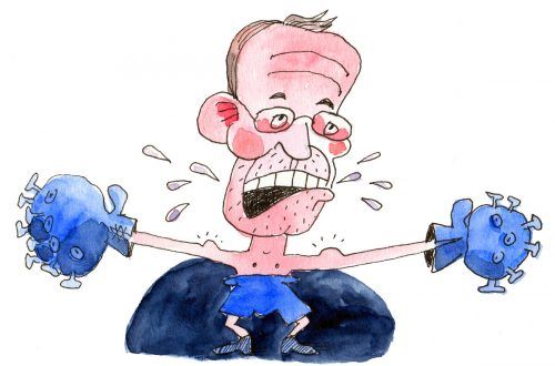Illustrator Martin Rhomberg hat auch 2022 wieder zahlreiche Kuriositäten und Politiker kreativ in Szene gesetzt. cth