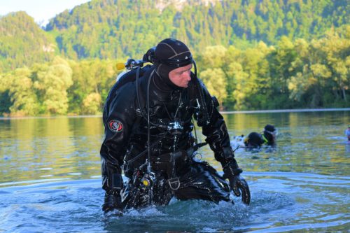 Im Bundesland Vorarlberg gibt es aktuell 45 aktive Rettungstaucher.