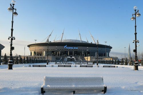 In der Gazprom Arena in St. Petersburg hätte das Endspiel der Champions League gespielt werden sollen.  afp