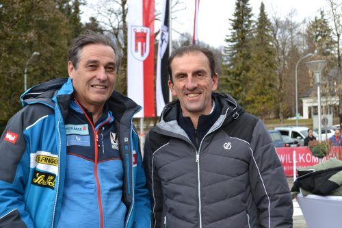 Manfred Heinzelmaier und Markus Prock , Geschäftsführer des Olympiazentrums.