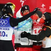 ÖSV-Adler glänzen im Team in Gold