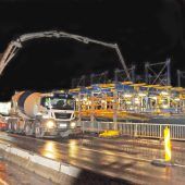 Nachteinsätze an der neuen Rheinbrücke