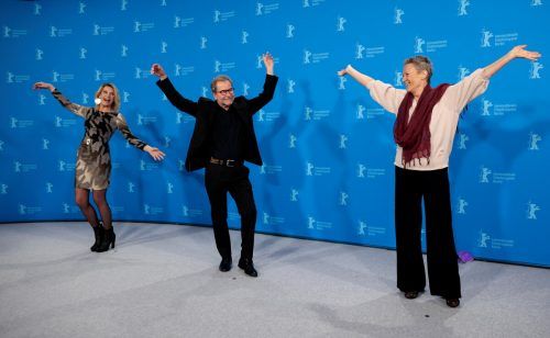 Regisseur Ulrich Seidl mit den Schauspielern Tessa Goettlicher und Claudia Martini.  Reuters
