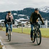 Auch im Winter wird fleißig geradelt