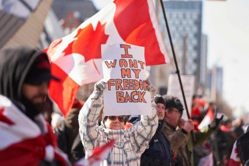 Tausende Demonstranten waren erneut nach Ottawa gekommen. afp