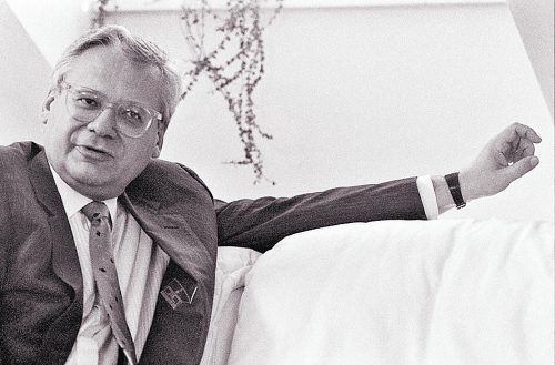 1989 Besuch in der damaligen VN-Redaktion in der Bregenzer Kirchstraße.
