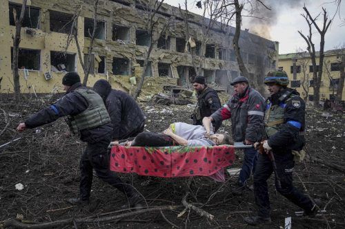 Das Foto aus Mariupol sorgte weltweit für Entsetzen. AP