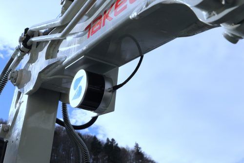 Das System ist auf den Bagger montiert.