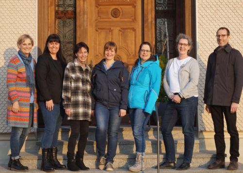 Der neue Pfarrgemeinderat von Weiler: Christine Angerer, Ina Breuss, Gabriela Ender, Jacqueline Haller, Ludwig Mathies, Yvonne Matt und Judith Zortea. PFarre Weiler