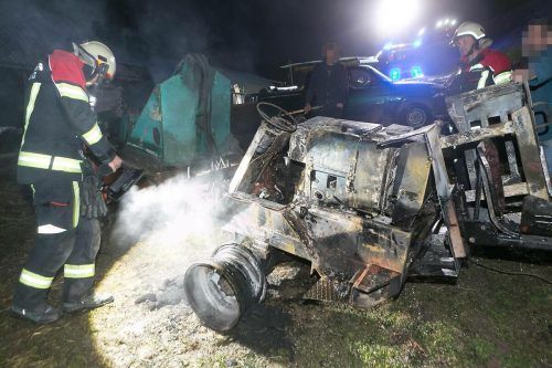Die alarmierten Feuerwehren des Großwalsertales hatten nur noch geringfügige Nachlöscharbeiten durchzuführen.  d. mathis